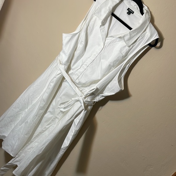 Torrid size 4 WHITE POPLIN COLLARED SHIRTDRESS - Picture 7 of 12